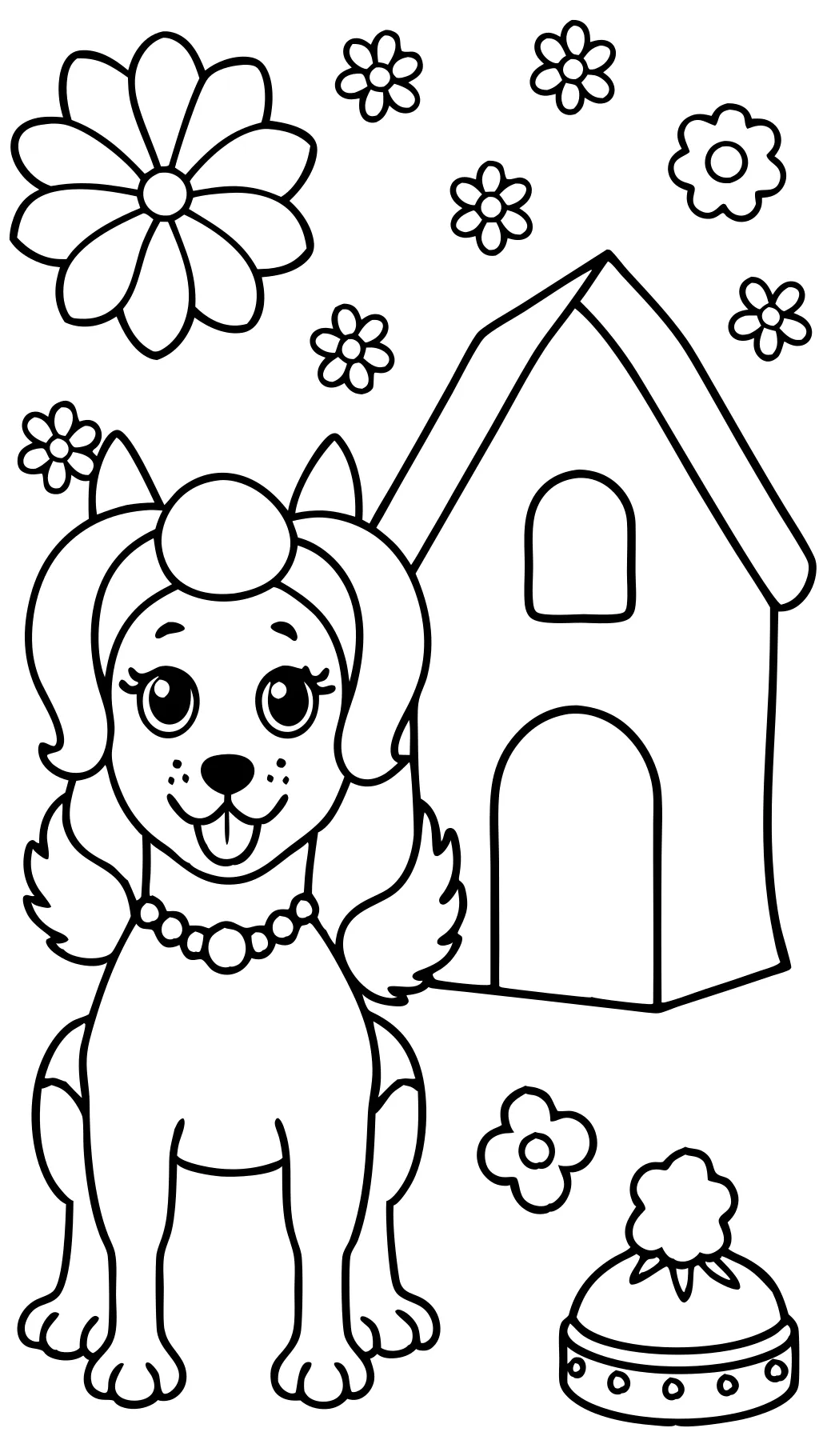 coloriages de chien barbie